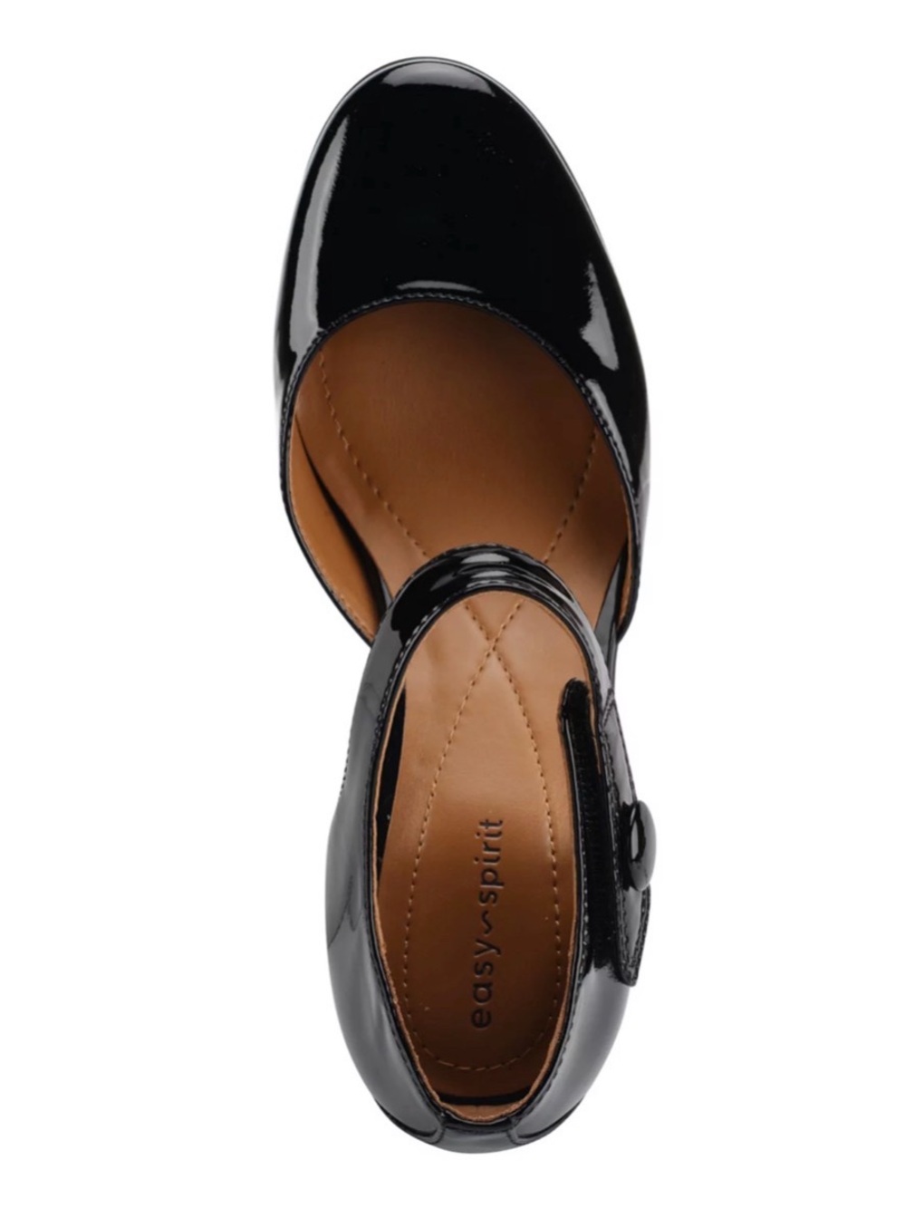 Easy Spirit Black Patent Mary Jane Flat with Strap